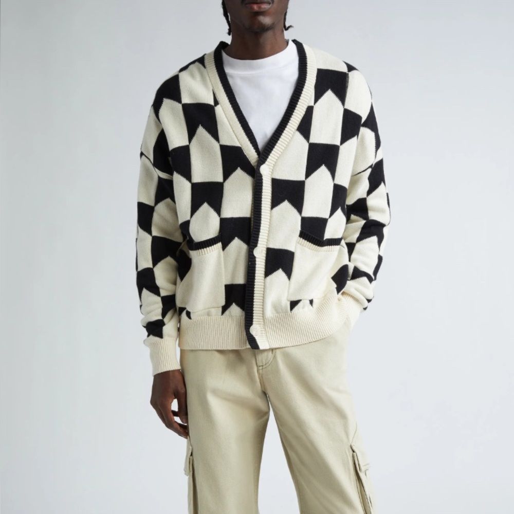 RHUDE Patterned open front cardigan